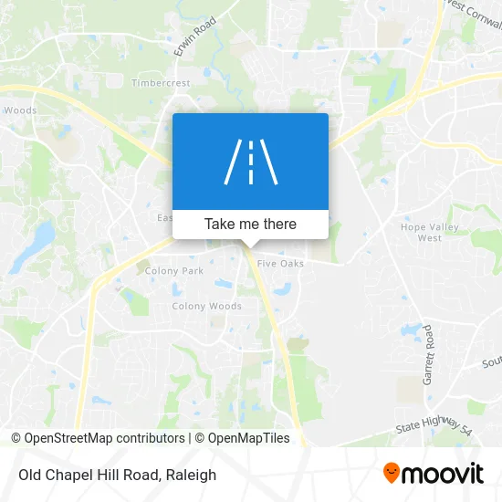 Old Chapel Hill Road map