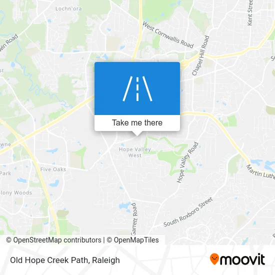 Old Hope Creek Path map