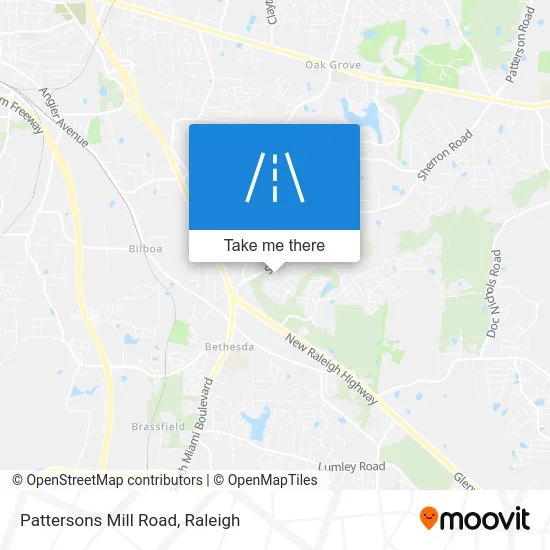 Pattersons Mill Road map