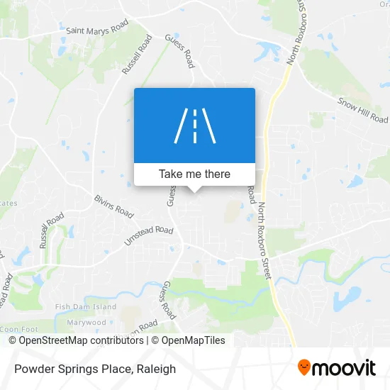 Powder Springs Place map