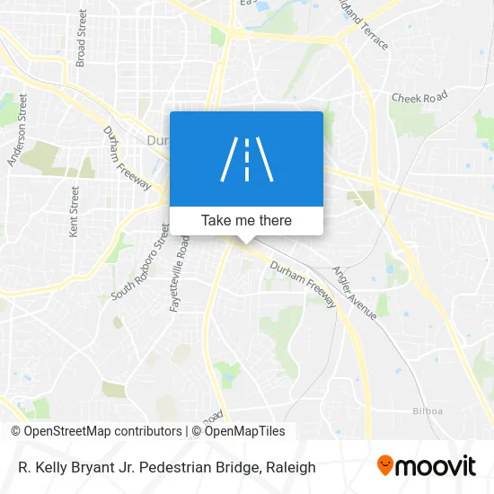 R. Kelly Bryant Jr. Pedestrian Bridge map