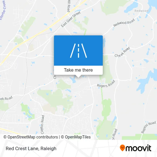 Mapa de Red Crest Lane