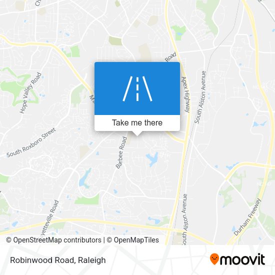 Robinwood Road map