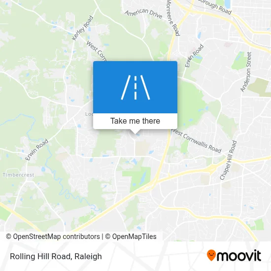 Rolling Hill Road map