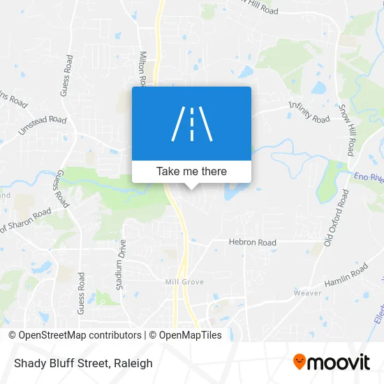 Shady Bluff Street map