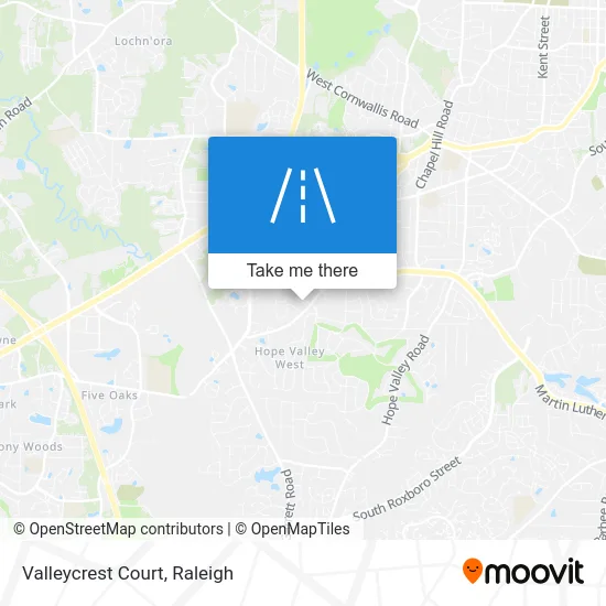 Valleycrest Court map