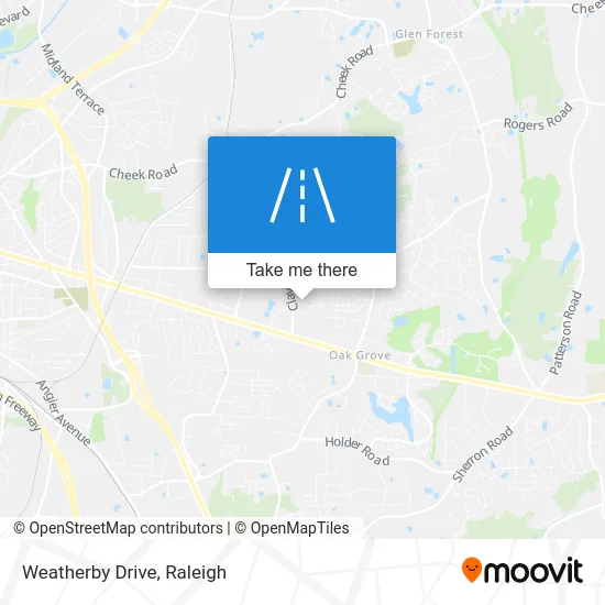 Weatherby Drive map