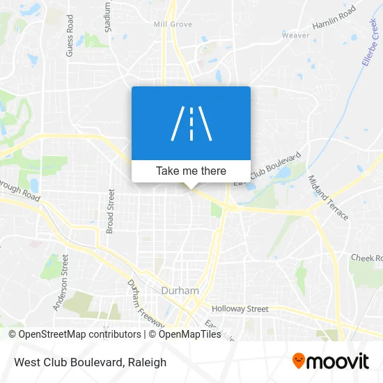 West Club Boulevard map