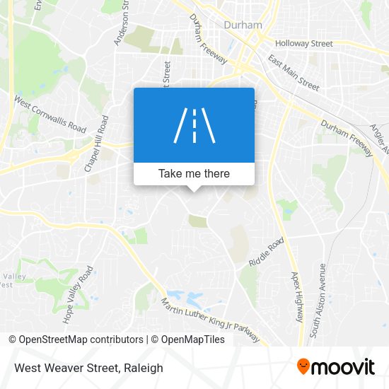 West Weaver Street map