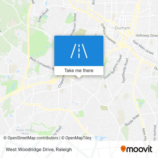 West Woodridge Drive map