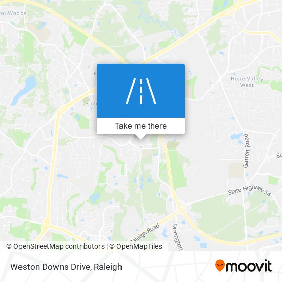 Weston Downs Drive map