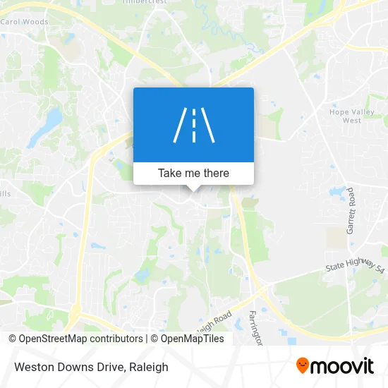 Weston Downs Drive map