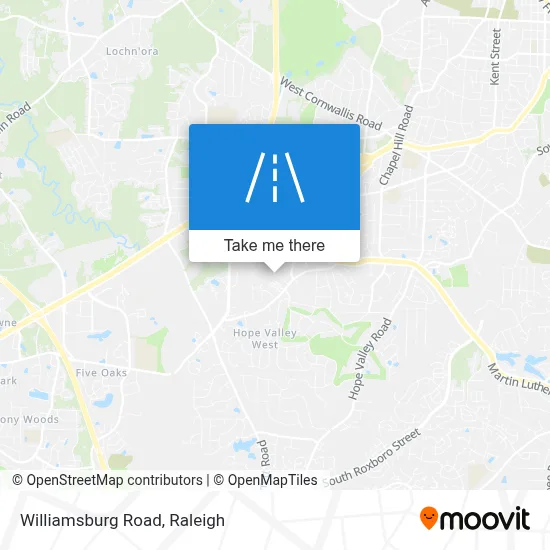 Williamsburg Road map