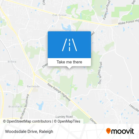 Woodsdale Drive map