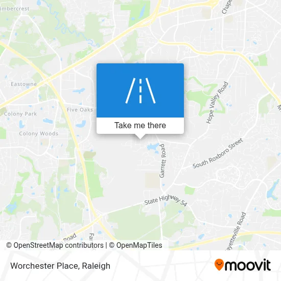 Worchester Place map