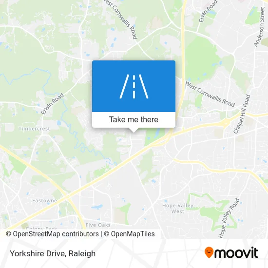 Yorkshire Drive map