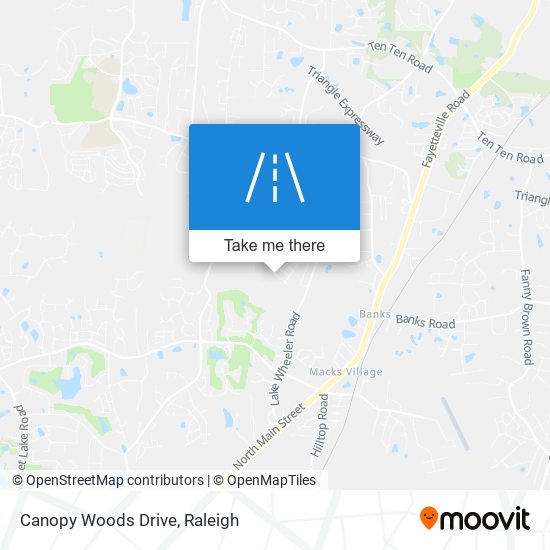 Canopy Woods Drive map