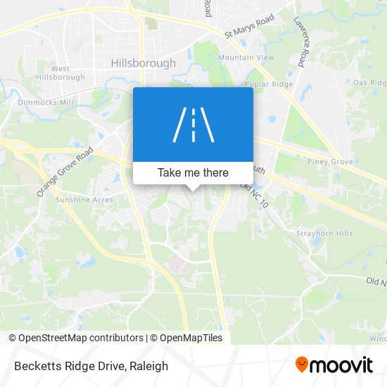 Becketts Ridge Drive map