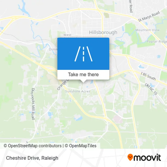 Cheshire Drive map