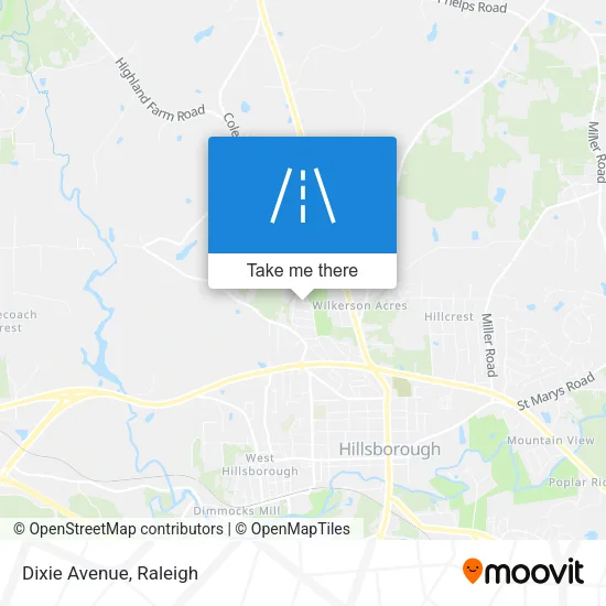 Dixie Avenue map