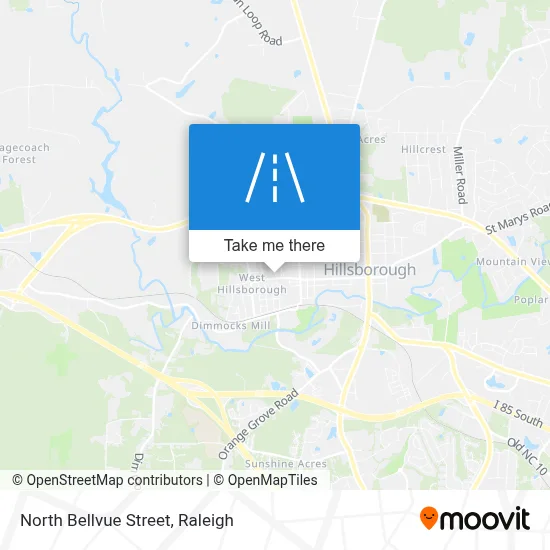 North Bellvue Street map