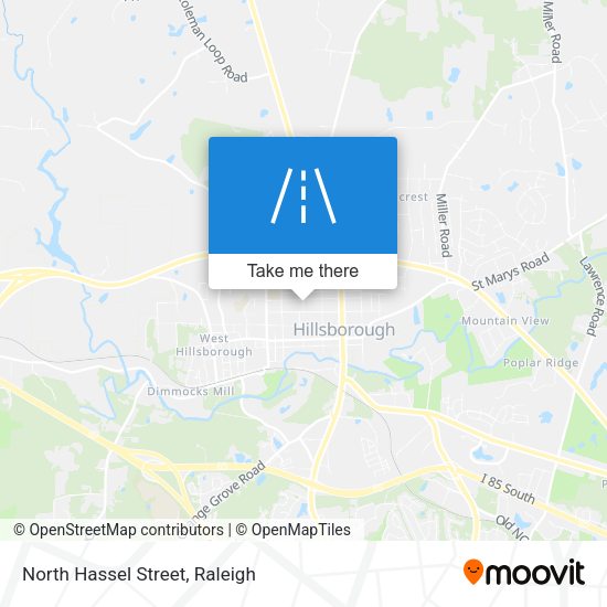 North Hassel Street map