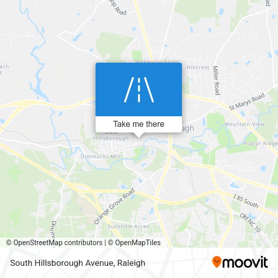 South Hillsborough Avenue map