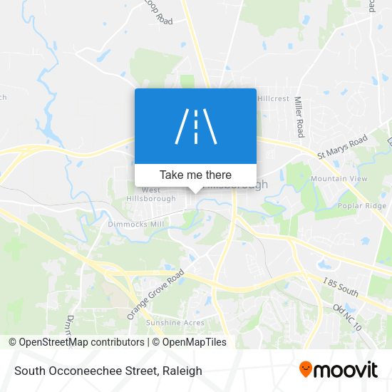 Mapa de South Occoneechee Street