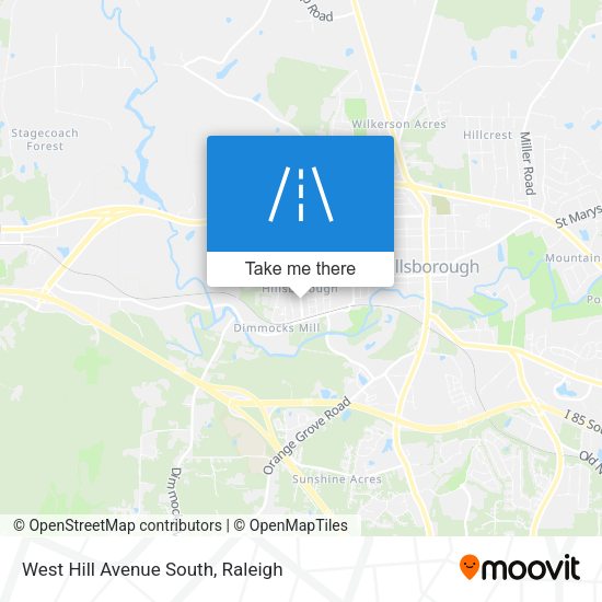 West Hill Avenue South map
