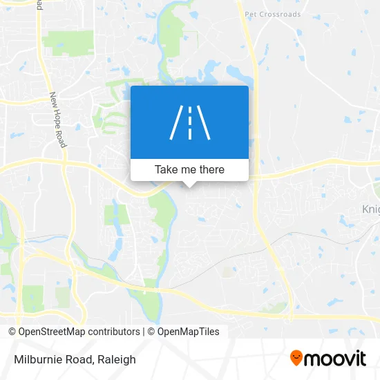 Milburnie Road map