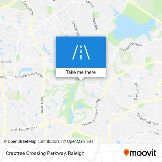 Crabtree Crossing Parkway map