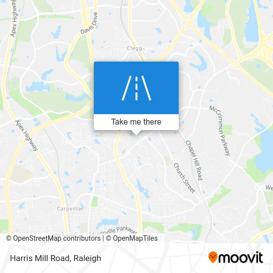 Harris Mill Road map