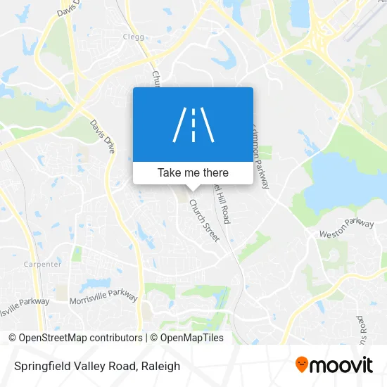 Springfield Valley Road map
