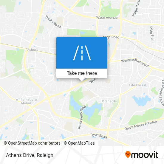 Athens Drive map