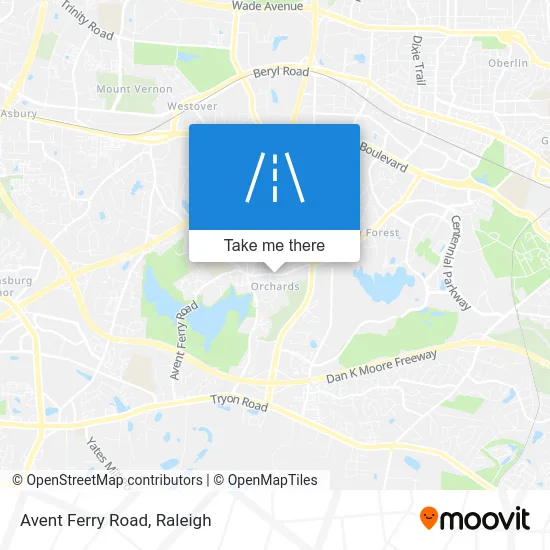 Avent Ferry Road map