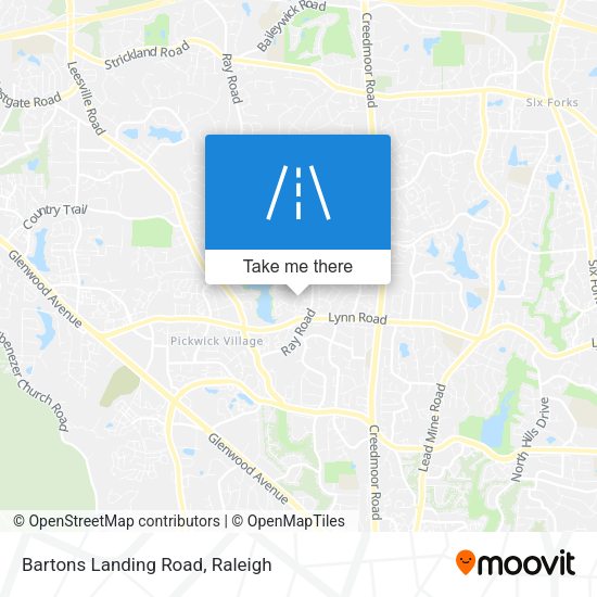 Bartons Landing Road map