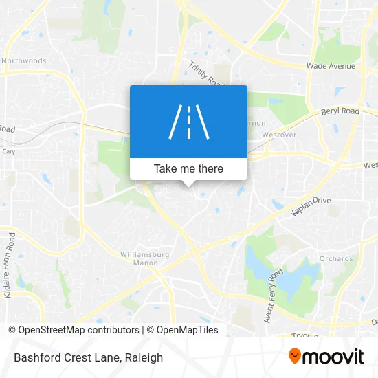 Bashford Crest Lane map
