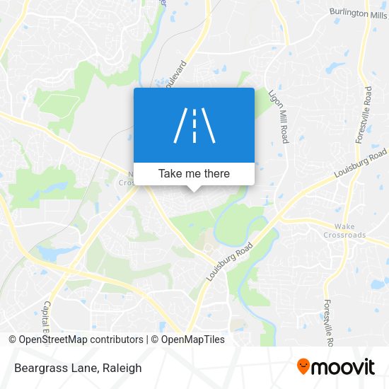 Beargrass Lane map