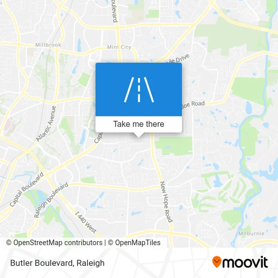 Butler Boulevard map