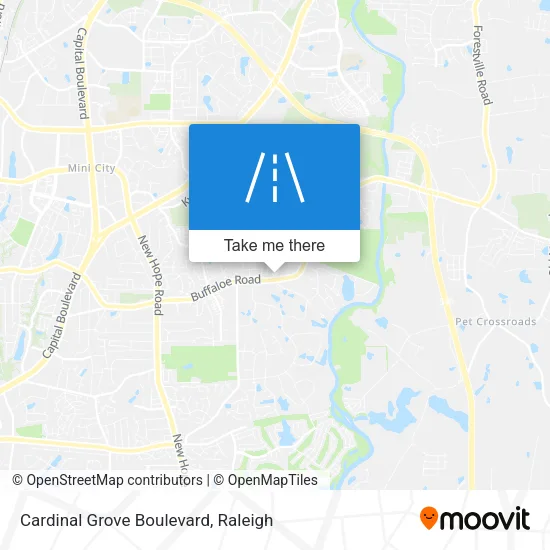 Cardinal Grove Boulevard map