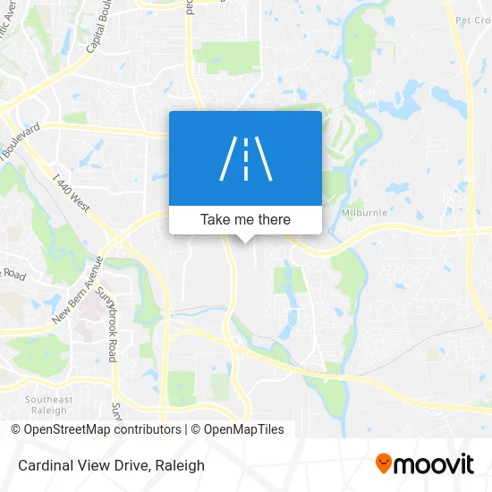 Cardinal View Drive map