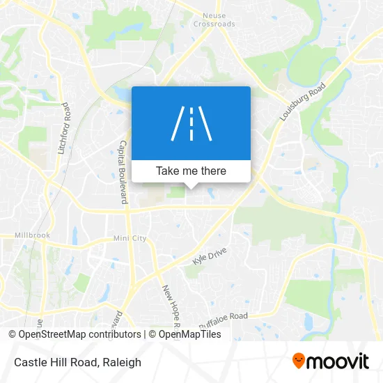 Castle Hill Road map