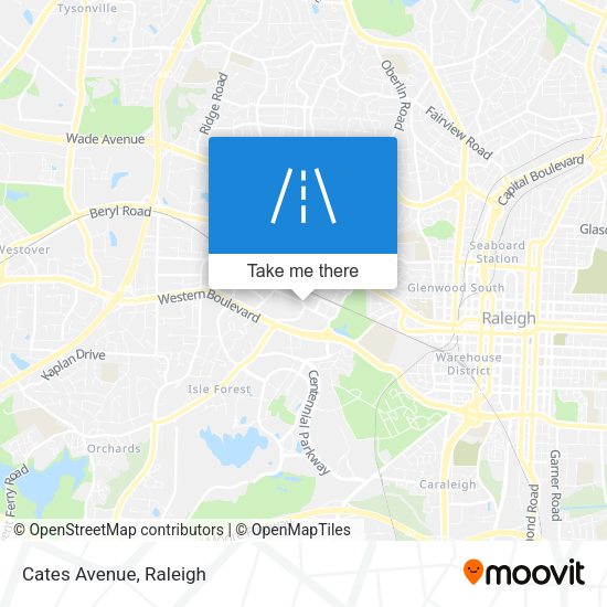 Mapa de Cates Avenue