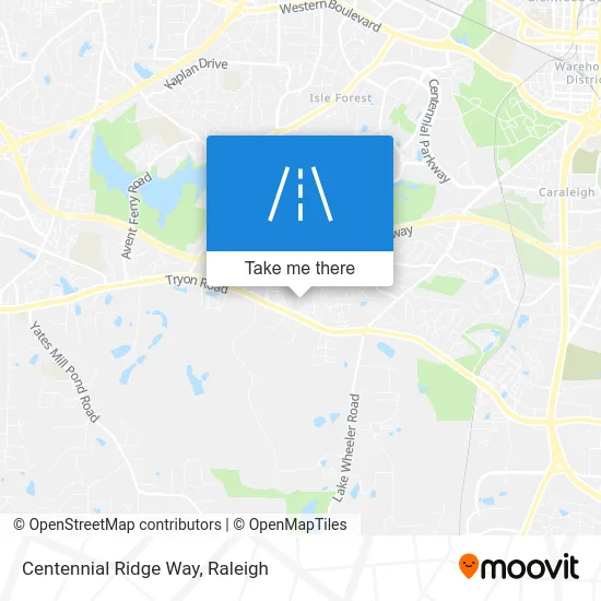 Centennial Ridge Way map