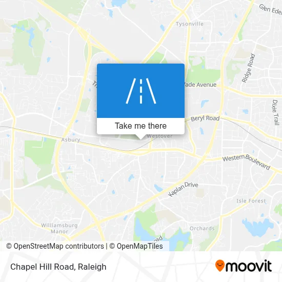 Chapel Hill Road map