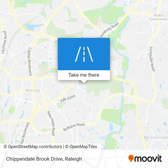 Chippendale Brook Drive map