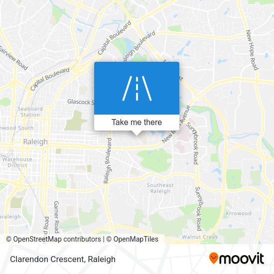 Mapa de Clarendon Crescent
