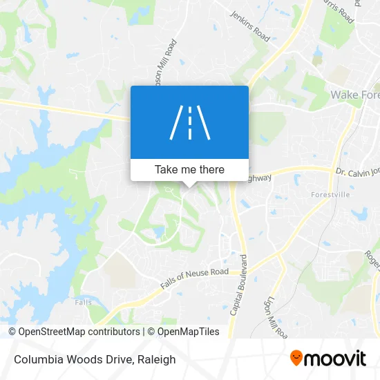 Columbia Woods Drive map