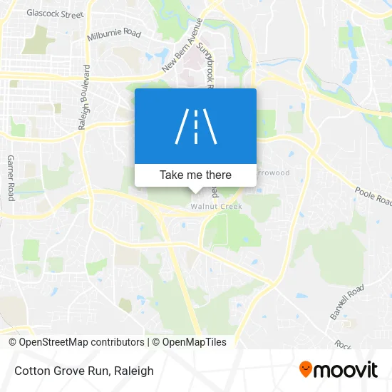Cotton Grove Run map