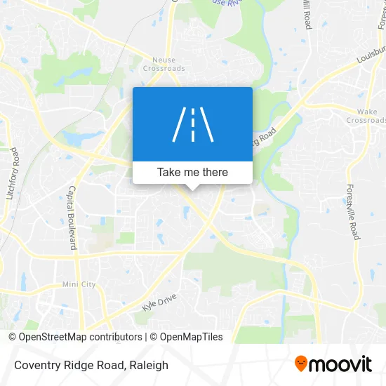 Coventry Ridge Road map